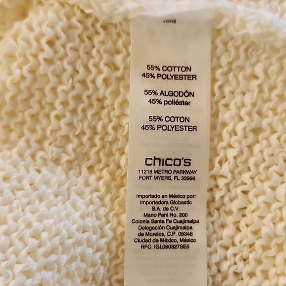 CHICO'S Cream loose fit pull over Sweater - Picture 13 of 13